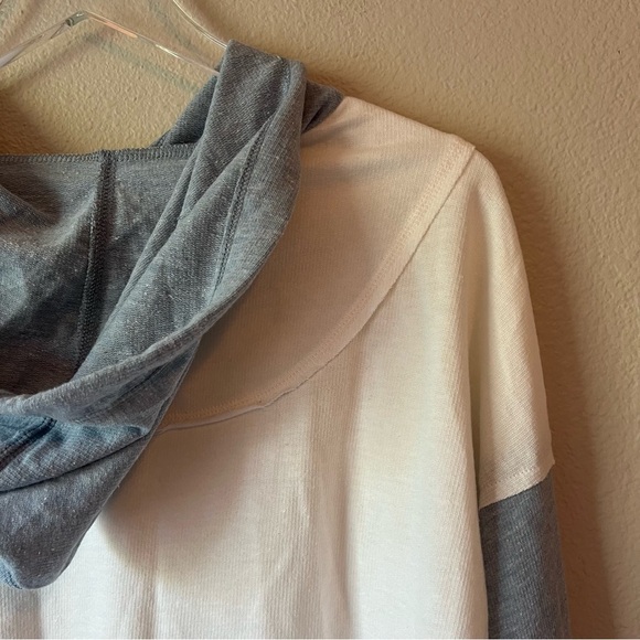 MWL Madewell Skyterry Hoodie Cotton Sweatshirt in Blue/White Size Medium - Picture 6 of 8